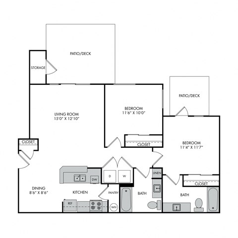 a floor plan of a house with a bedroom and a living room